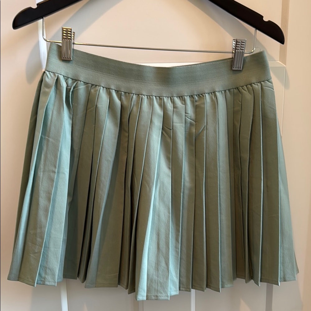 Mint Green Pleated Skirt